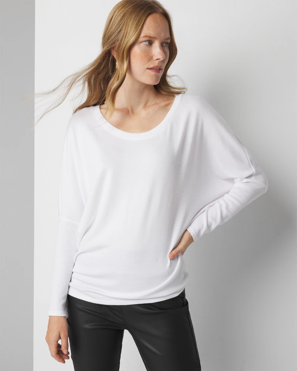 Long Sleeve Ribbed Tunic | White House Black Market